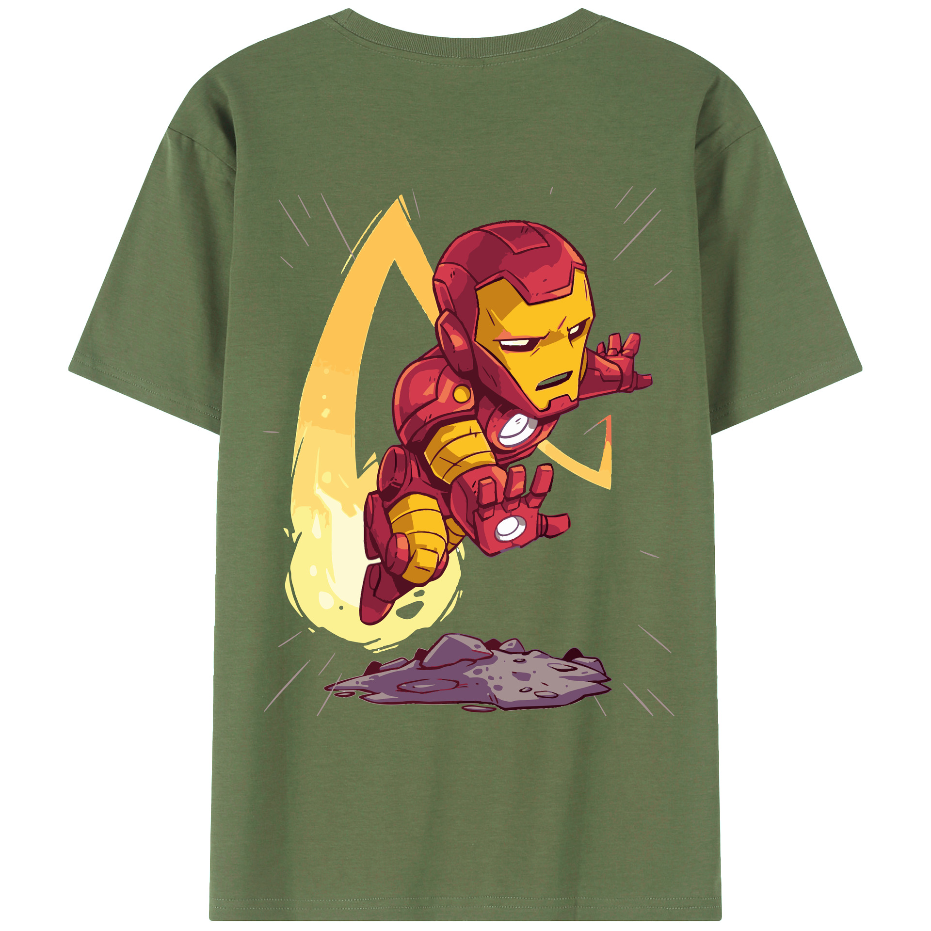 （画像用） アベンジャーズ The Avengers 綿100％ メンズ半袖Tシャツ（バックプリント） 通気性